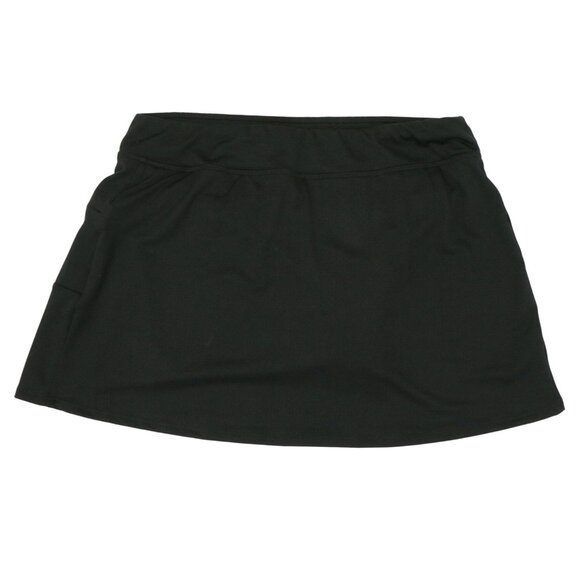 Athleta Solid Black Skort Skirt w/ Built-in Shorts L - Picture 3 of 5